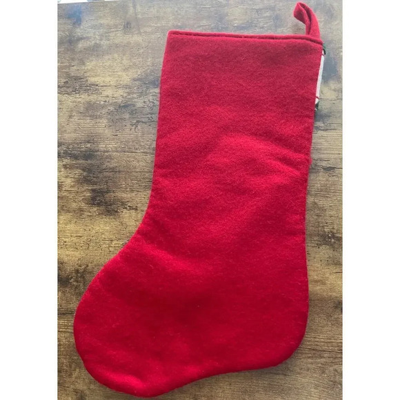 Sugar & Spice Christmas Red Stocking Embroidery Gingerbread Man 6X19 - Picture 2 of 11